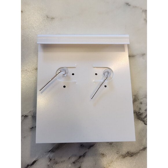 Sterling Silver Heart Earrings With Crystalized Swarovski Elements - Picture 2 of 4